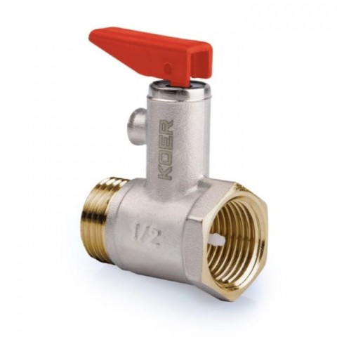 Запобіжний клапан KR. 1/2" (KR.1040) для бойлера (з ручкою) Запобіжний клапан KR. 1/2" (KR.1040) для бойлера (з ручкою)