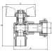 Кран кульовий з накидною гайкою KR. 3/4" (KR.221)