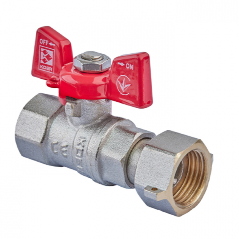 Кран кульовий з накидною гайкою KR. 3/4" (KR.222)