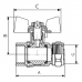 Кран кульовий з обжимним з'єднанням KR. WING 16x1/2"F (KR.352)