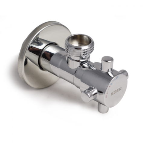 Кран з керамічним картриджем KR. 1/2" х 1/2" (KR.517) хром