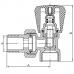Вентиль KR. 1/2"х1/2" (KR.901.CHR) радіаторний Вентиль KR. 1/2"х1/2" (KR.901.CHR) радіаторний