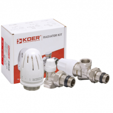 Комплект для радіатора осьовий з термоголовкою ВН KR. 1/2" х 1/2" (SET-13)                                       
