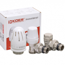 Комплект для радіатора кутовий з термоголовкою НН KR. 1/2" х 3/4" (SET-14)                                      