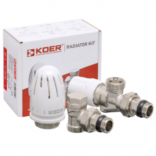 Комплект для радіатора осьовий з термоголовкою НН KR. 1/2" х 3/4" (SET-16) Комплект для радіатора осьовий з термоголовкою НН KR. 1/2" х 3/4" (SET-16)