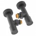 Кран KR.SET.535 BLACK подовжений кутовий