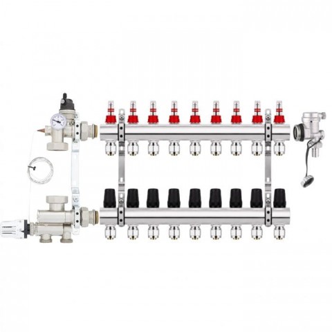 Колектор Djoul у зборі на 9 виходів з нижнім підключенням (Туреччина)