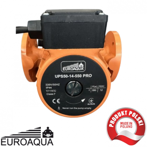 Циркуляційний насос EUROAQUA UPS PRO 50/14S-550 фланцевий (Польща)