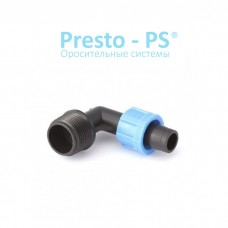 (ME-011734) Коліно Presto-PS із зовнішнім різьбленням 3/4" для крапельної стрічки (упаковка 50/700) (ME-011734) Коліно Presto-PS із зовнішнім різьбленням 3/4" для крапельної стрічки (упаковка 50/700)