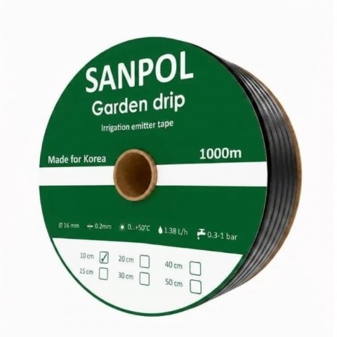 Емітерна крапельна стрічка Garden Drip 8 mill 10 см (1000 м)