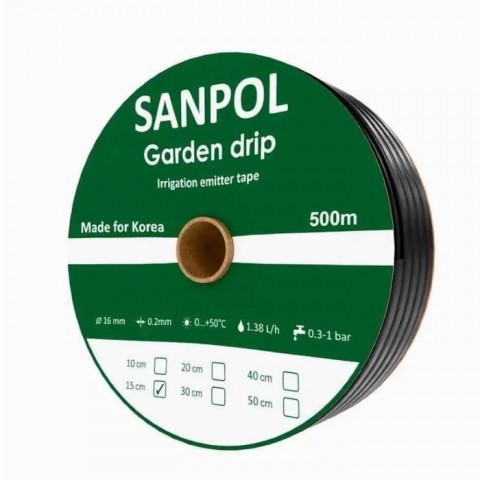 Емітерна крапельна стрічка Garden Drip 8 mill 15 см (500 м)