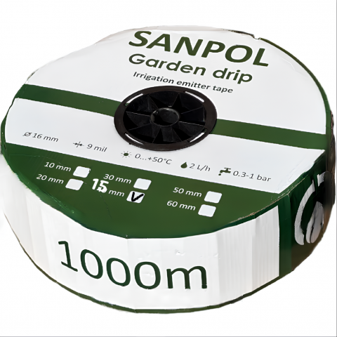 Емітерна крапельна стрічка  Garden Drip 9mill 15 см (1000 м)