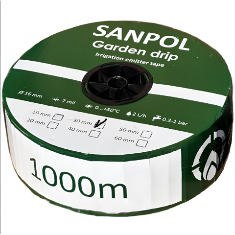 Емітерна крапельна стрічка  Garden Drip  7 mill 30 см (1000 м)