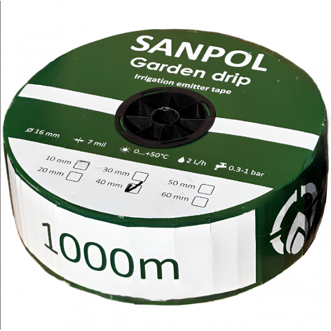 Емітерна крапельна стрічка  Garden Drip  7 mill 40 см (1000 м)