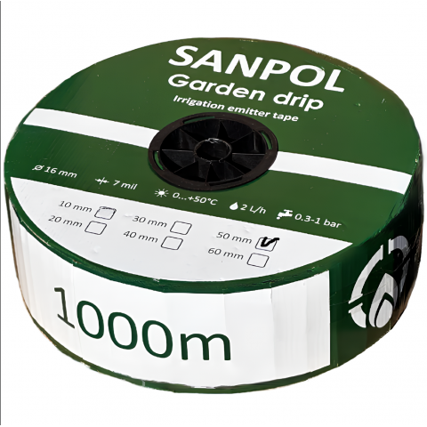 Емітерна крапельна стрічка  Garden Drip 7 mill 50 см (1000 м)