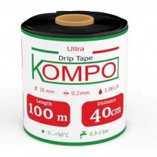 Емітерна крапельна стрічка Kompo Ultra Drip 8 mill 40 см (100 м) Емітерна крапельна стрічка Kompo Ultra Drip 8 mill 40 см (100 м)