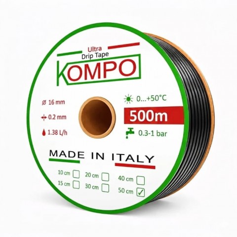 Емітерна крапельна стрічка Kompo Ultra Drip 8 mill 50 см (500 м)