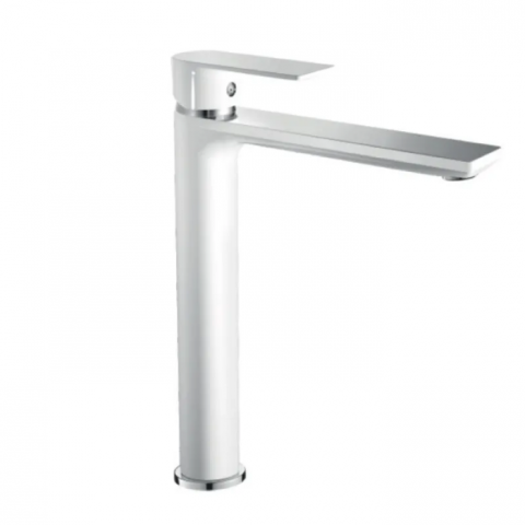 Змішувач для умивальника ALEX 001 HIGH WHITE-CHROME (HB9564)