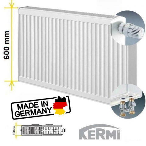 Сталевий радіатор Kermi FTV 22 тип 600/2000 (нижнє підключення)