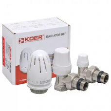 Комплект KR SET-11 - 1/2 "x1/2" для підключення радіатора (кутовий) з термоголовкою ВН