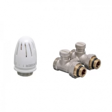 Комплект KR SET-22 - 1/2 "x3/4" для нижнього підкл. радіатора (прямий)з термоголовкою НН