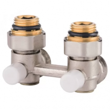 Вузол KR.1134 - 3/4 "x1/2" нижнього підключення радіатора кутовий з кульовим затвором
