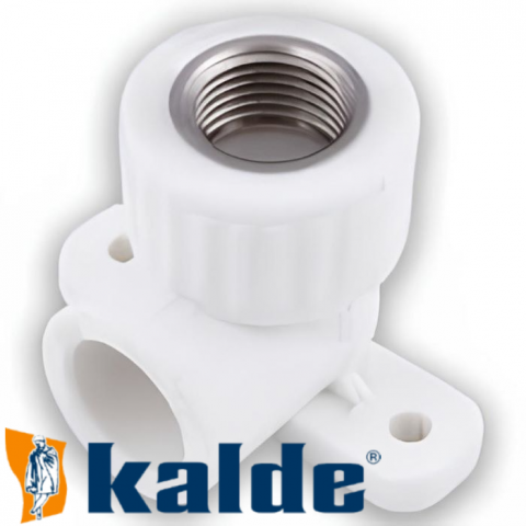 Настінне коліно з внутрішньою різьбою Kalde White 20х1/2"