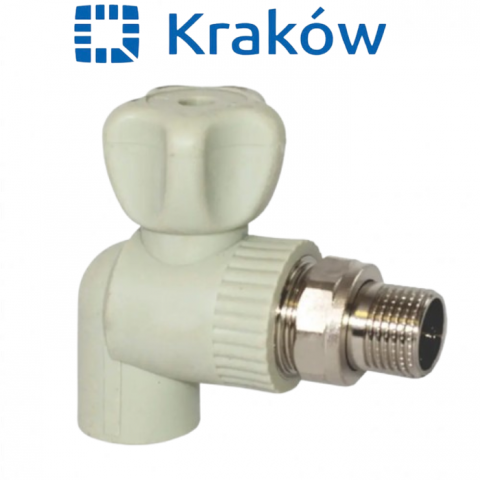 Кран радіаторний кутовий Krakow (КБУ) 20х1/2" Кран радіаторний кутовий Krakow (КБУ) 20х1/2"