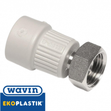 Муфта з накидною гайкою Wavin Ekoplastik (МВ та РМD) 25х3/4" Муфта з накидною гайкою Wavin Ekoplastik (МВ та РМD) 25х3/4"