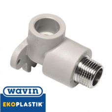Настінне коліно з зовнішньою різьбою Wavin Ekoplastik 20х1/2"