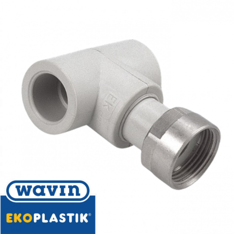 Трійник з накидною гайкою Wavin Ekoplastik (ТНГ) 32х1"