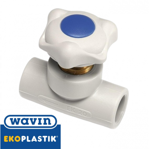 Прохідний вентиль Wavin Ekoplastik 20