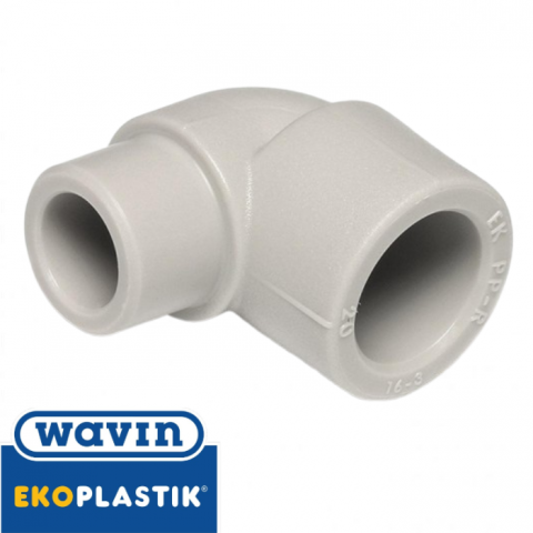 Поліпропіленове коліно Wavin Ekoplastik 32х90° в/н