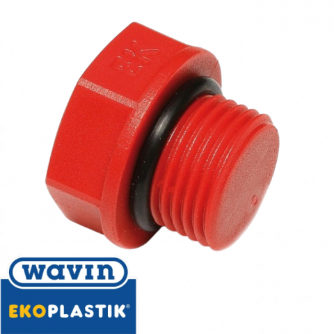 Заглушка з зовнішньою різьбою Wavin Ekoplastik 1/2" коротка
